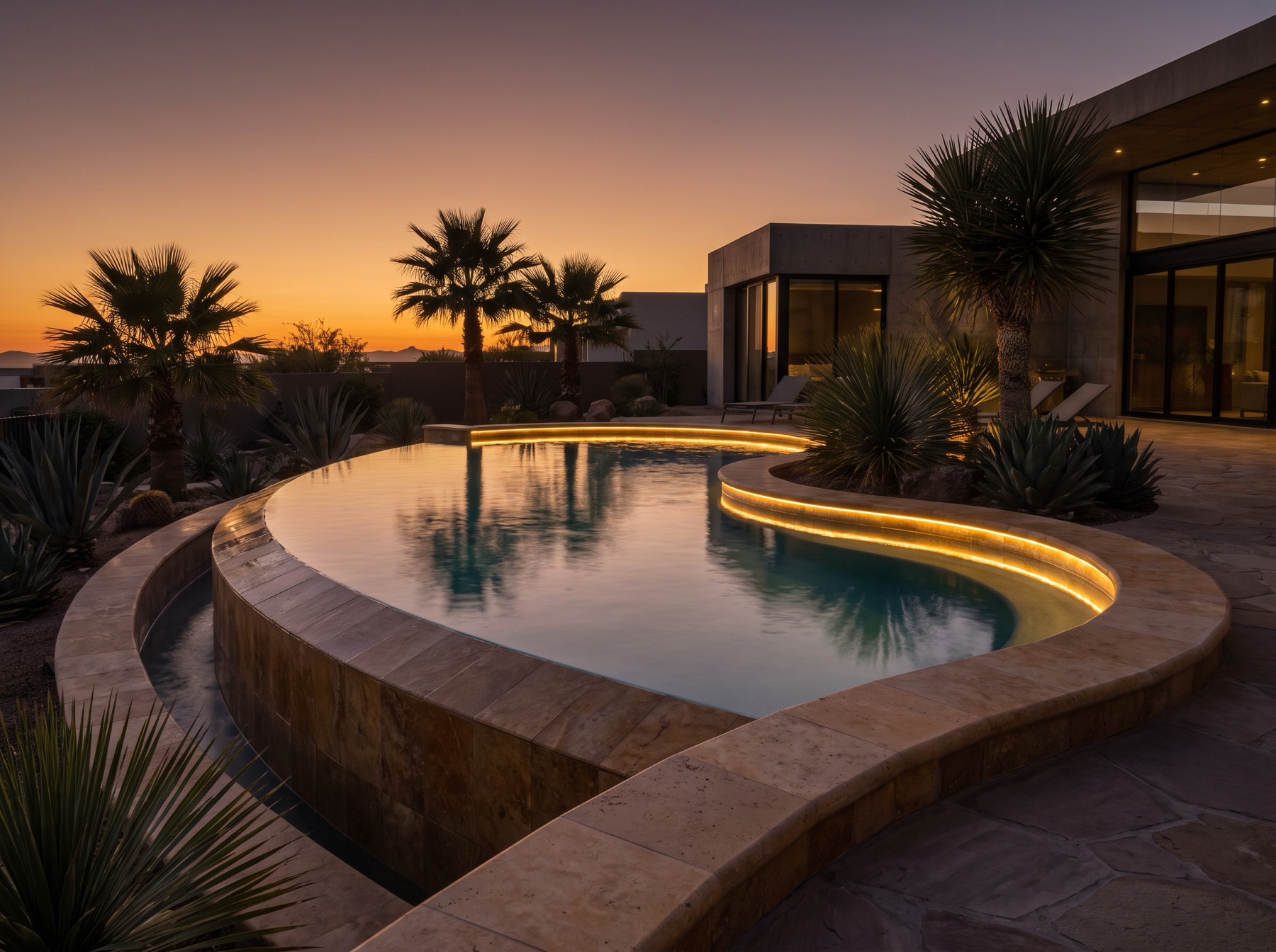 Piscina Infinity al Atardecer